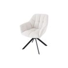 Design forgószék Vallerina fehér buklé