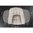 Design forgószék Vallerina bézs buklé