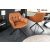 Design forgószék Vallerina cognac barna bőr