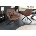 Design forgószék Vallerina sötétbarna bőr