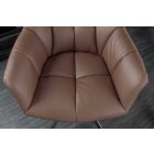 Design forgószék Vallerina sötétbarna bőr