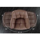 Design forgószék Vallerina sötétbarna bőr