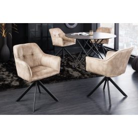 Design forgószék Galileo pezsgő bársony