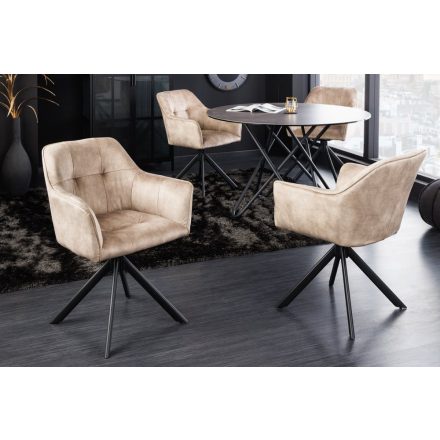 Design forgószék Galileo pezsgő bársony