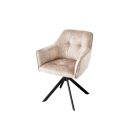 Design forgószék Galileo pezsgő bársony