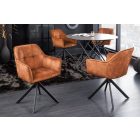 Design forgószék Galileo rézbarna bársony