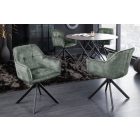 Design forgószék Galileo antik zöld bársony