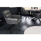 Design forgószék Maddison III szürke bőr