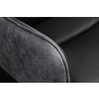 Design forgószék Maddison III szürke bőr