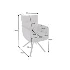 Design forgószék Maddison II szürkésbarna taupe