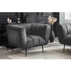 Design fotel Nikolai szürke bársony