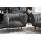 Design fotel Nikolai szürke bársony