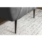 Design fotel Nikolai szürke bársony