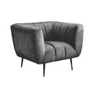 Design fotel Nikolai szürke bársony