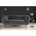 Design kanapé Nikolai 2 személyes szürke bársony