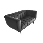 Design kanapé Nikolai 2 személyes szürke bársony