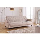 Stílusos ágyazható kanapé Scarlet II 220 cm szürkés bézs bouclé