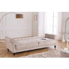 Stílusos ágyazható kanapé Scarlet II 220 cm szürkés bézs bouclé