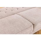 Stílusos ágyazható kanapé Scarlet II 220 cm szürkés bézs bouclé