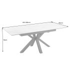 Desing széthúzható étkezőasztal Age 160-200 cm fehér márvány