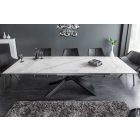 Széthúzható kerámia étkezőasztal Natasha 180-220-260 cm fehér márvány