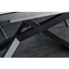 Széthúzható kerámia étkezőasztal Natasha 180-220-260 cm fehér márvány