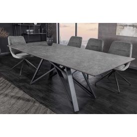 Étkezőasztal Callen 160-200 cm grafit márvány kerámia