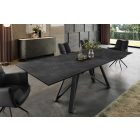 Étkezőasztal Callen 160-200 cm grafit márvány kerámia
