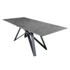 Étkezőasztal Callen 160-200 cm grafit márvány kerámia
