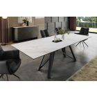 Étkezőasztal Callen 160-200 cm fehér márvány kerámia