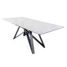 Étkezőasztal Callen 160-200 cm fehér márvány kerámia
