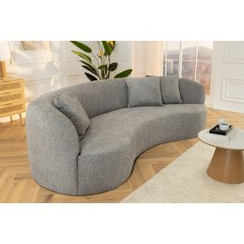 Design kanapé Velora 230 cm 3 személyes szürke bouclé 