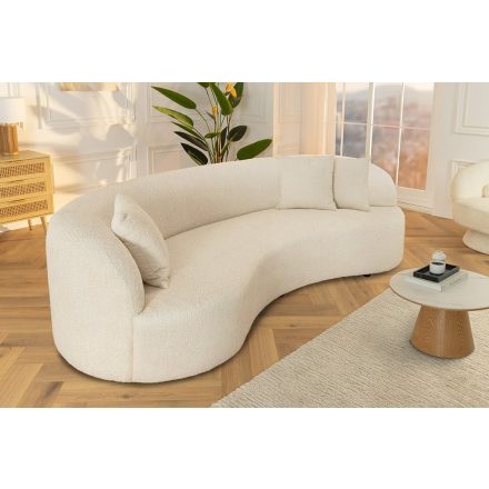 Design kanapé Velora 230 cm 3 személyes bézs bouclé 