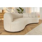 Design kanapé Velora 230 cm 3 személyes bézs bouclé 