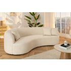 Design kanapé Velora 230 cm 3 személyes bézs bouclé 