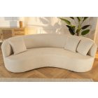 Design kanapé Velora 230 cm 3 személyes bézs bouclé 