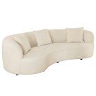 Design kanapé Velora 230 cm 3 személyes bézs bouclé 