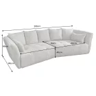 Design kanapé Bellaria 295 cm XL szürke bouclé
