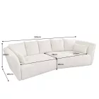 Design kanapé Bellaria 295 cm XL bézs bouclé