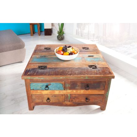 Stílusos dohányzóasztal Jacktar 70 cm újrahasznosított fa