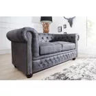 Design 2 személyes ülőgarnitúra Chesterfield 150 cm antik szürke
