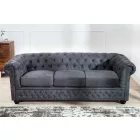 Design 3 személyes ülőgarnitúra Chesterfield 200 cm antik szürke
