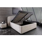 Design ágy Lunara 180x200cm szürkés bézs bouclé