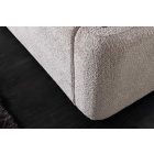 Design ágy Lunara 180x200cm szürkés bézs bouclé