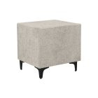 Design éjjeliszekrény Lunara 45 cm szürkés bézs bouclé