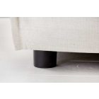 Stílusos puff Eden 100 cm fehér struktúrált szövet