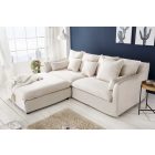 Stílusos puff Eden 100 cm fehér struktúrált szövet