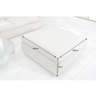 Stílusos puff Eden 100 cm fehér struktúrált szövet