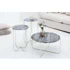 Design dohányzóasztal Tristen 62 cm szürke márvány