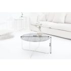 Design dohányzóasztal Tristen 62 cm szürke márvány